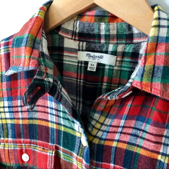 Madewell | Plaid Flannel Shirt EUC - Picture 2 of 5